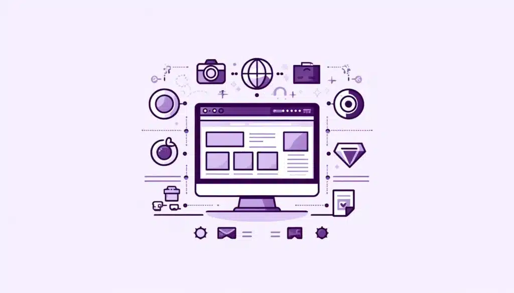 DALL·E 2024 05 31 18.18.36 A simple illustration demonstrating optimizing website images. The diagram should show a computer screen with a website open highlighting the process New Era Digital