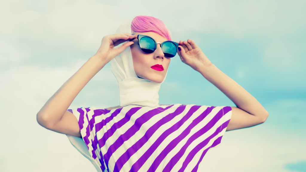 Futuristic woman representing the evolving nature of SEO and digital marketing in 2025.